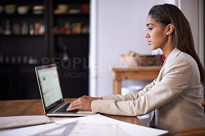 Buy stock photo Shot of a young designer working online