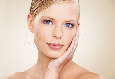 Buy stock photo A beautiful young woman in the studio