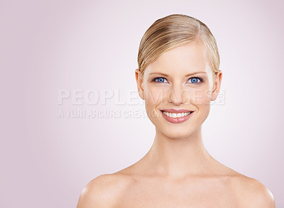 Buy stock photo A gorgeous young woman smiling at the camera