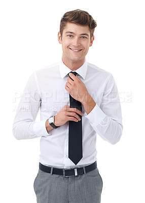 Buy stock photo A handsome young business professional isolated on white