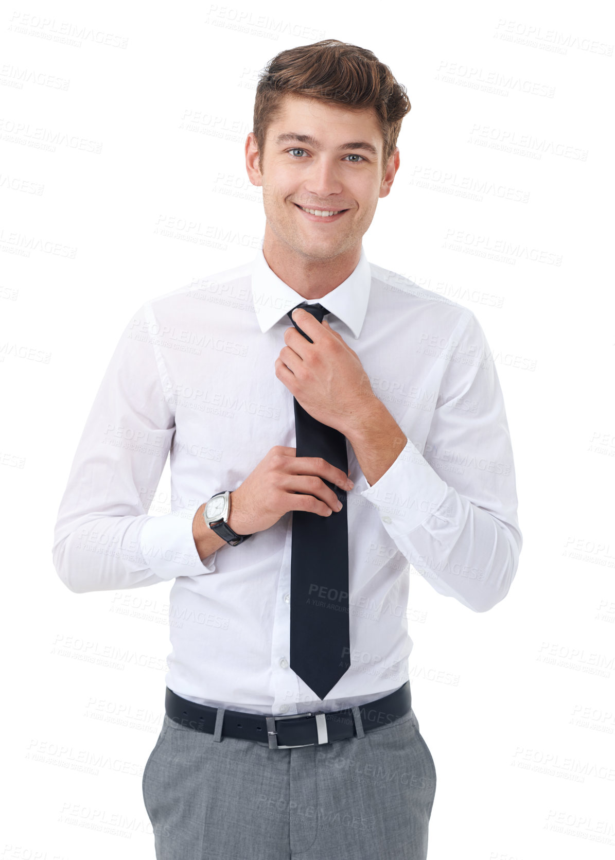 Buy stock photo A handsome young business professional isolated on white