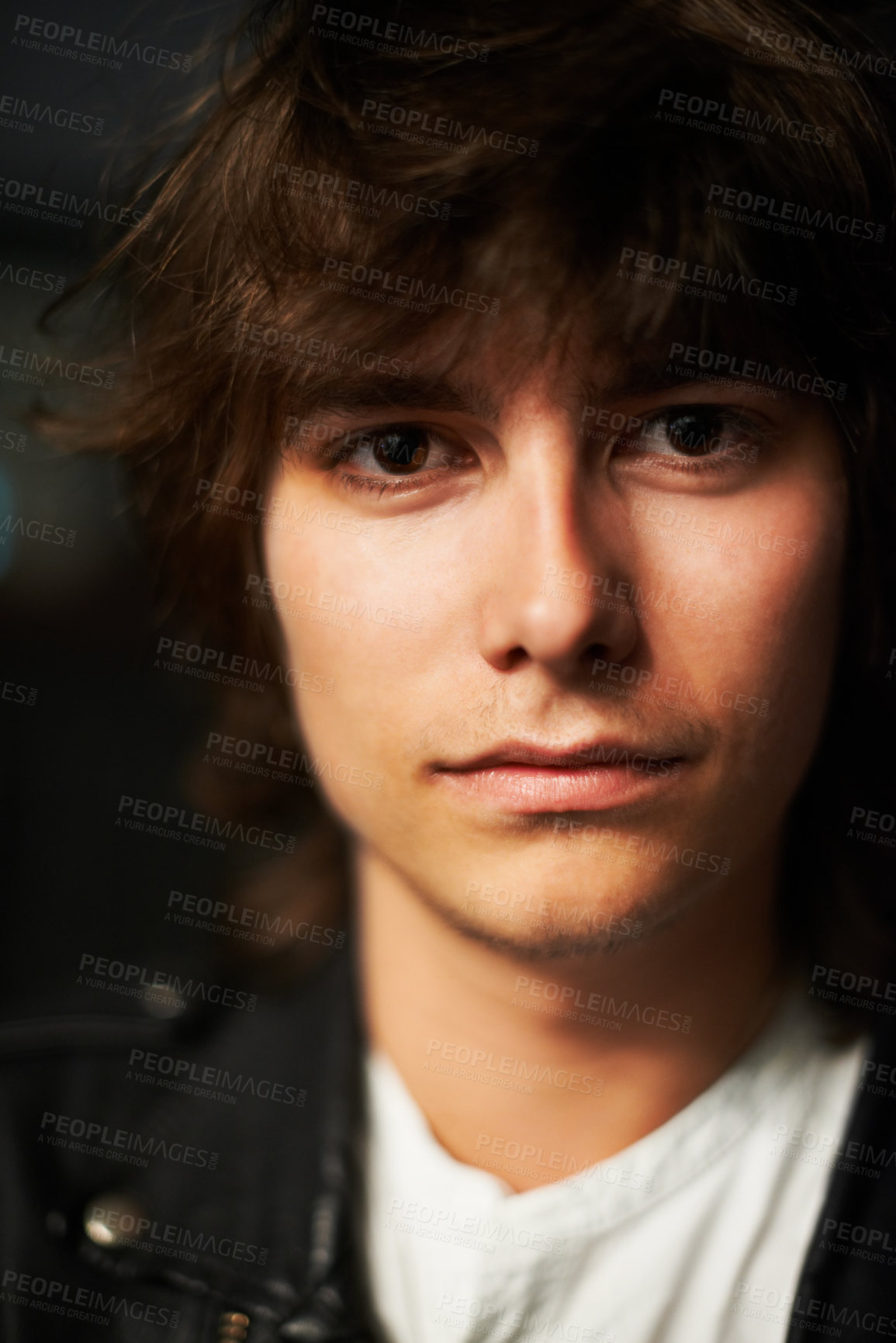 Buy stock photo Closeup portrait of a handsome young man