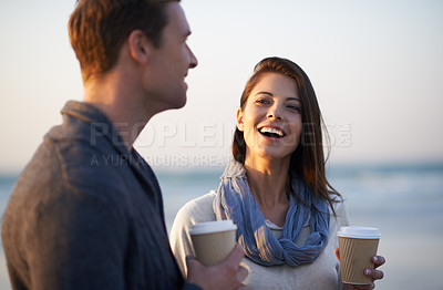 Buy stock photo Shot of a young woman at the beach