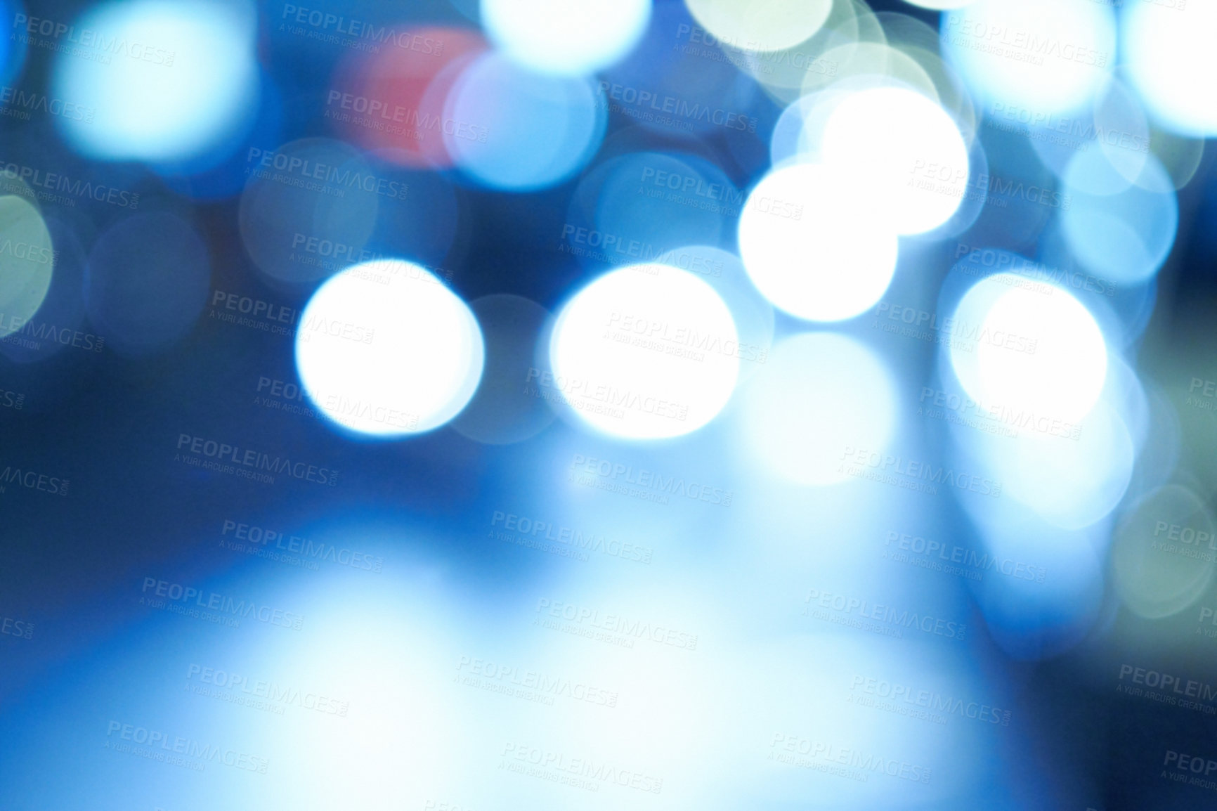 Buy stock photo Bright lights against a blue background