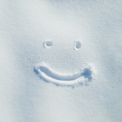 Buy stock photo Drawings in the winter snow