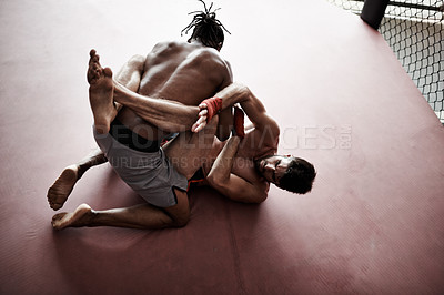 Buy stock photo Two kickboxers in training