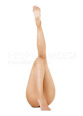 Buy stock photo Cropped shot of a nude woman's legs        