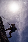 The courage of a rock climber