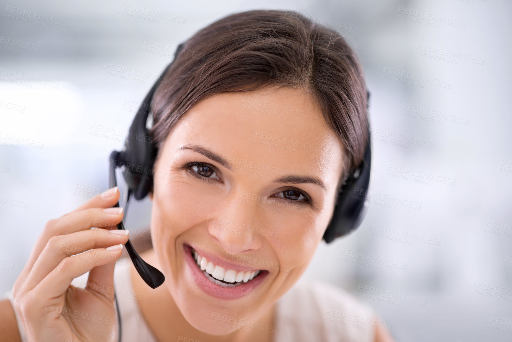 Buy stock photo Cropped shot of a beautiful businesswoman in her office