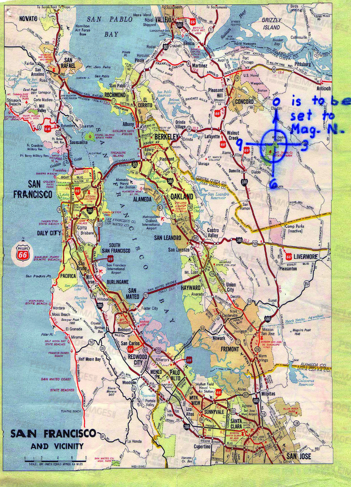 Buy stock photo Map, atlas and travel directions for tourist, tourism document with compass navigation and adventure destination. California, searching area and planning route for freedom, vacation and holiday