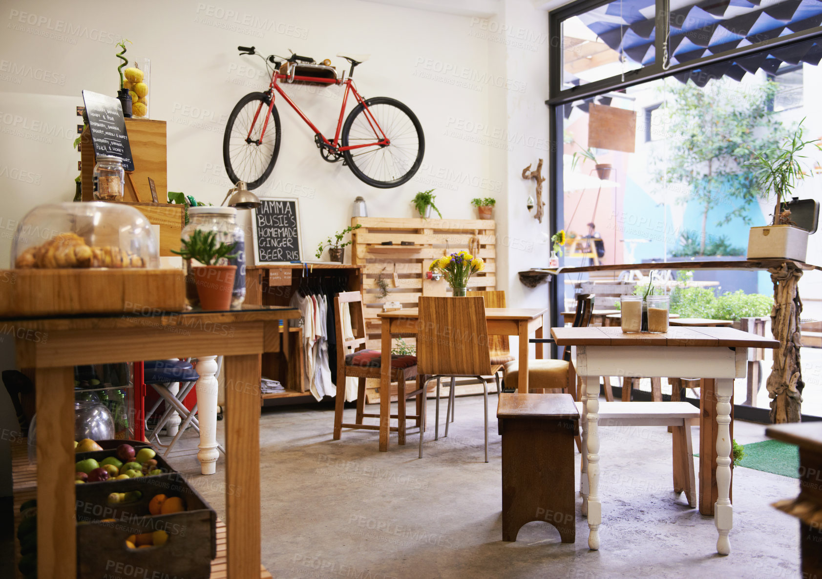 Buy stock photo Shot of an empty coffee shop