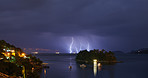 Stormy night over the island