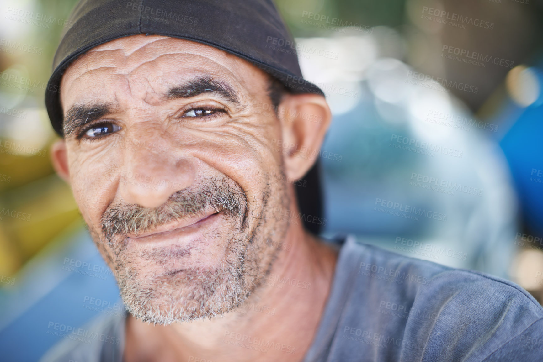 Buy stock photo Portrait of a rugged-looking fisherman