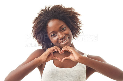Buy stock photo A young woman against a white background