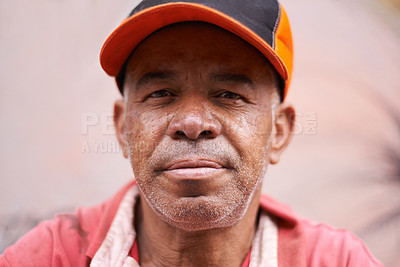 Buy stock photo Cropped shot of a mature ethnic man