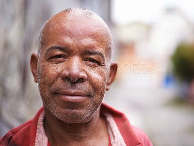 Buy stock photo Cropped shot of a mature ethnic man