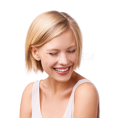 Buy stock photo Studio shot of a gorgeous young blond woman