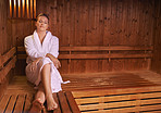 Enjoying some silence in the sauna