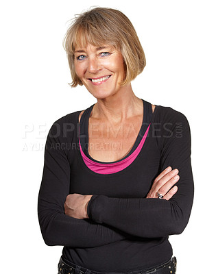 Buy stock photo Studio shot of a mature woman isolated on white