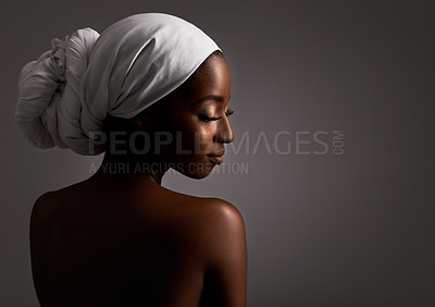Buy stock photo Profile shot of a gorgeous young ethnic woman