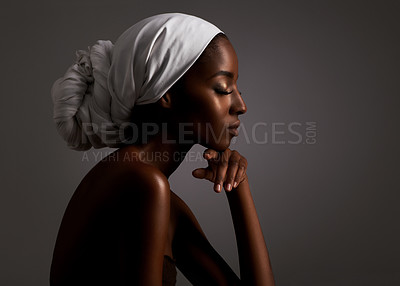 Buy stock photo Profile shot of a gorgeous young african woman