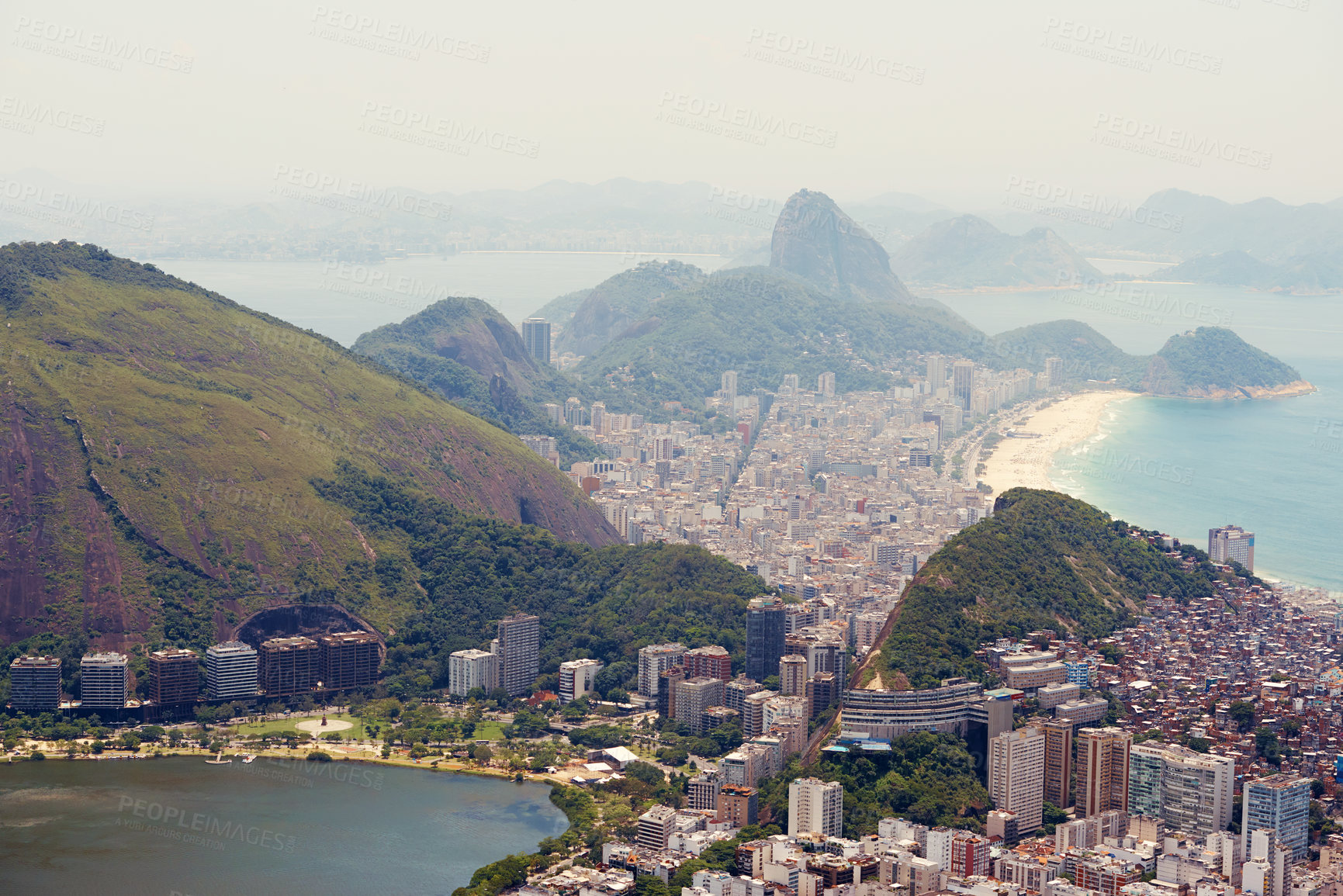 Buy stock photo A view of the city of Rio de Janeiro, Brazil