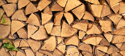 Buy stock photo A large pile of wood