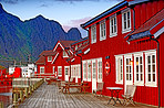 Norwegian harbor houses