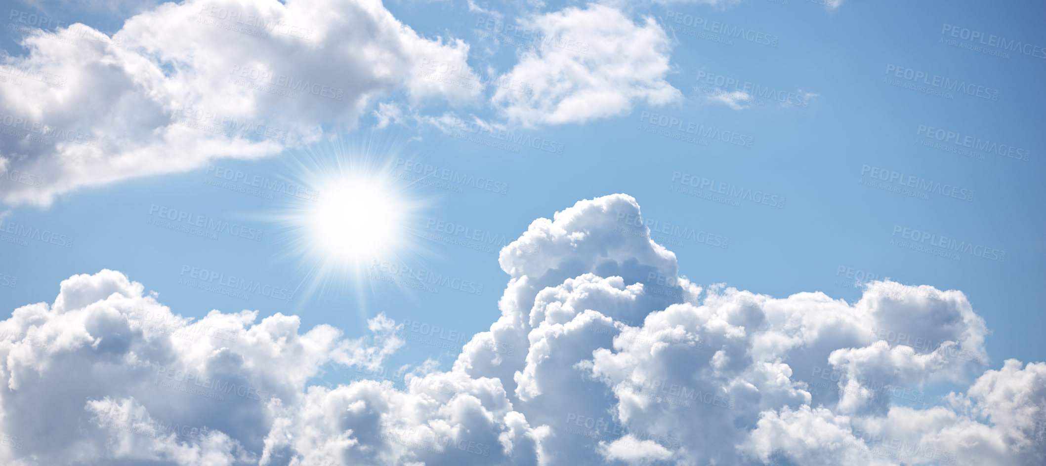 Buy stock photo A photo of the Blue sky with white clouds