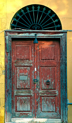 Buy stock photo A rustic door
