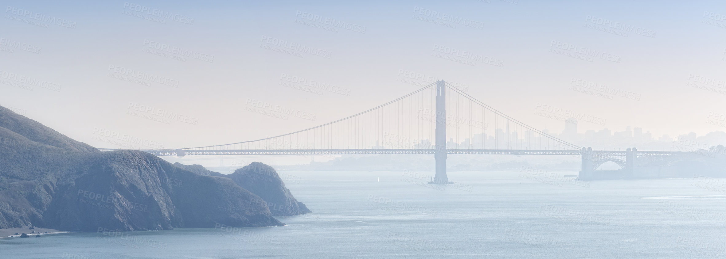 Buy stock photo Photo of the Golden Gate Bridge, San Francisco