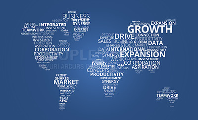 Buy stock photo A digital image of a globe illustrating business concepts in a global context