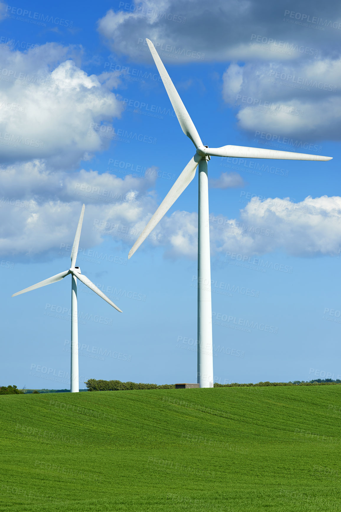 Buy stock photo Wind turbines located in Denmark