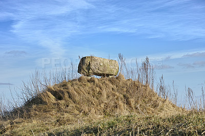 Buy stock photo A viking burial ground in Denmark