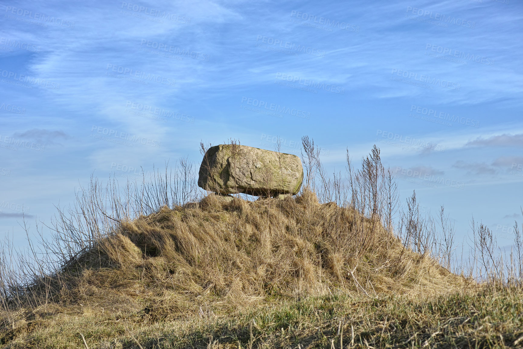 Buy stock photo A viking burial ground in Denmark