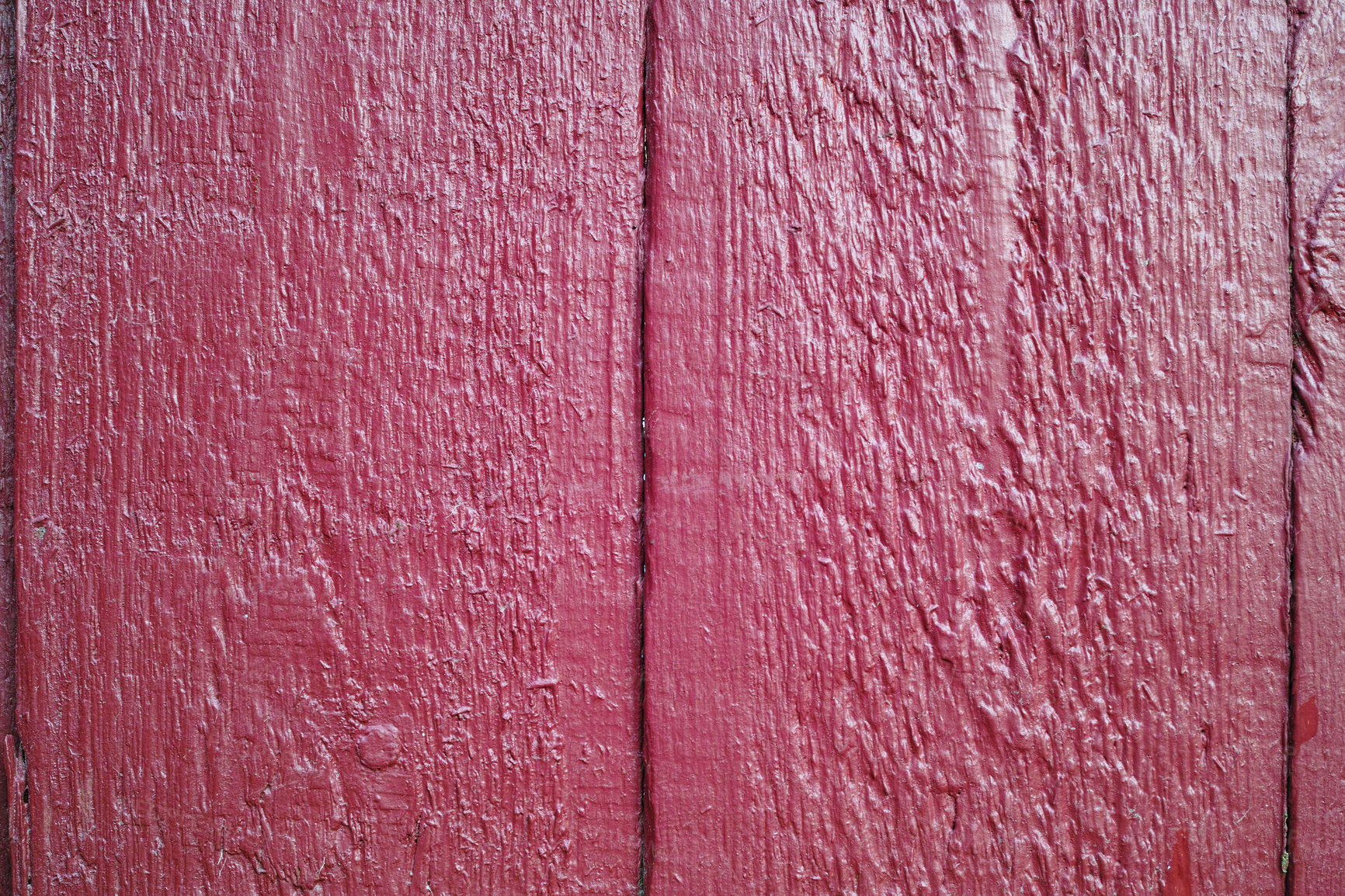 Buy stock photo Wooden, surface and red paint with wall texture, colour and decoration with shine and gloss. Empty, natural material and structure with abstract art and creativity with a fresh coat and painting