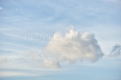 Buy stock photo Wispy white clouds against a blue sky