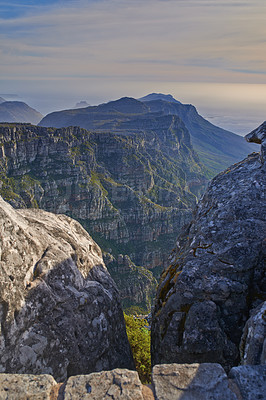 Buy stock photo A view across Table Mountain, South Africa