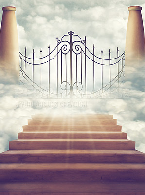 Buy stock photo Shot of the "Pearly Gates" of Heaven