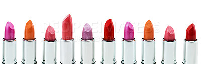 Buy stock photo Studio shot of colorful lipstick