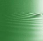 Green serene rippling water