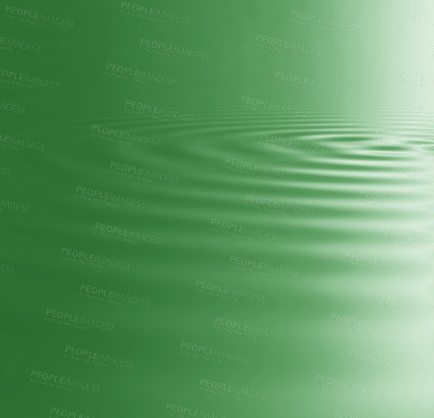 Buy stock photo Waves, ripple and green with water drop pattern with mockup for 3d, digital and texture. Environment, design and futuristic with liquid in background for abstract, sustainability and art deco graphic