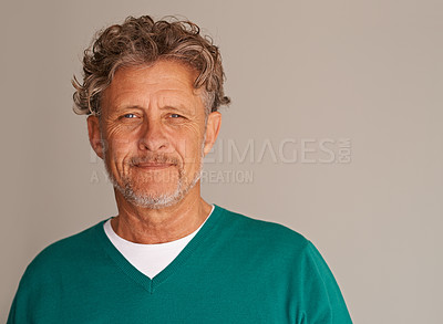Buy stock photo Cropped portrait of a handsome mature man