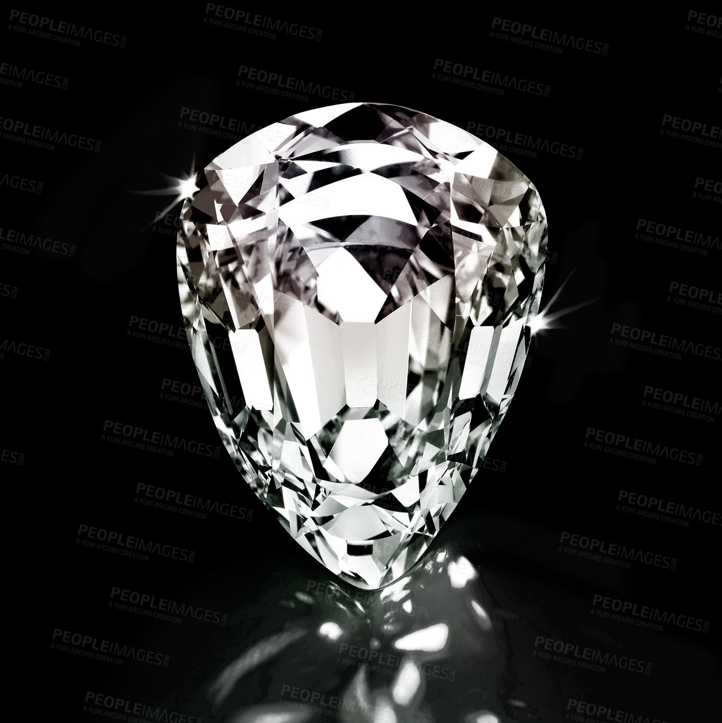 Buy stock photo Studio shot of a large sparkling diamond