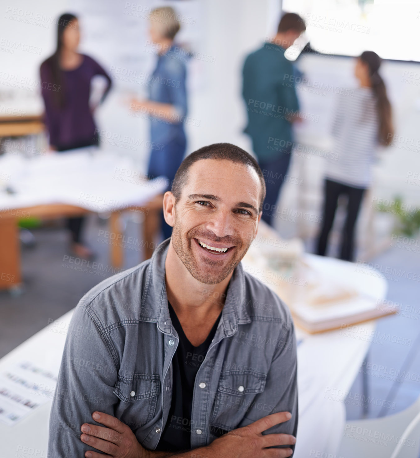 Buy stock photo Portrait of an architect standing in a