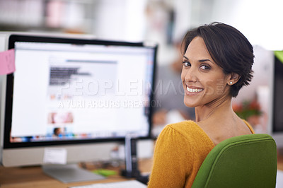 Buy stock photo A young designer working in the office