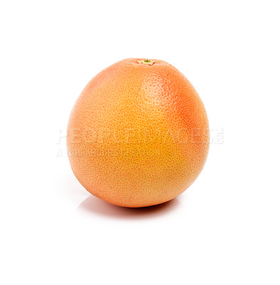 Buy stock photo Studio shot of a single grapefruit isolated on white