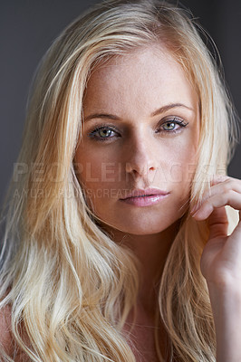 Buy stock photo Portrait of a gorgeous young woman