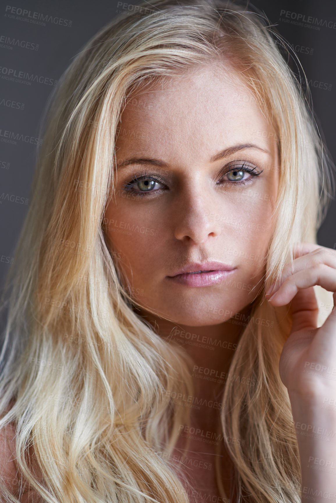 Buy stock photo Portrait of a gorgeous young woman