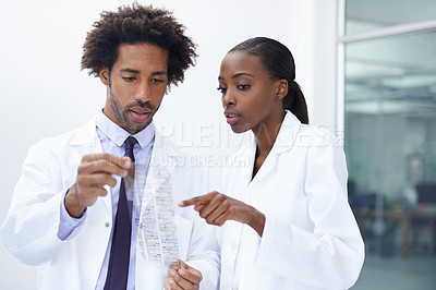 Buy stock photo Research, genetic mapping or scientist team with dna, print or genome pattern for forensic, results or learning. Science, healthcare or doctor team with rna, molecule or structure template discussion